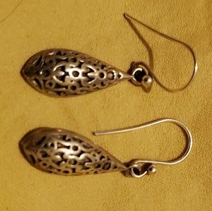 Real Sterling Silver Balinese Drop Earrings